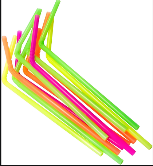 Disposable plastic straw